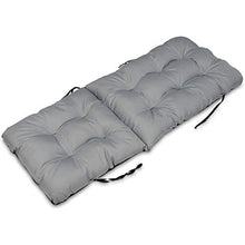SuperKissen24. Set di 2 Cuscini per Sdraio 123x48 cm da Esterno ed Interno Resistente e Comodo per Sedie Reclinabili, Spiaggine e Poltrone da Giardino - Grigio
