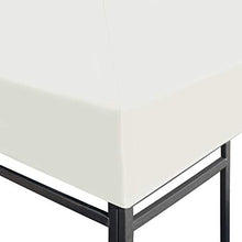 vidaXL Copertura Superiore per Gazebo 310 g/m² Bianco Crema Tetto per Tendone