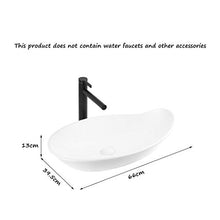 Yxx max -Lavabo Moderna Gloss White controsoffitto del dispersore del Bacino di Arte Ceramica Bacino for Guardaroba da Bagno (Senza Rubinetto) -66x39.5x13cm Lavandino del lavabo
