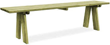 Panca da giardino, resistente all'acqua, design classico, in legno di pino impregnato verde, 170 x 38 x 45 cm