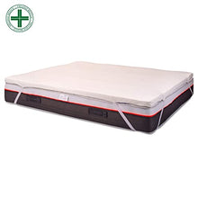 Topper Correttore 160x190cm standard in Memory Foam Alto 6 cm per Materasso Matrimoniale con Rivestimento Silvercare sfoderabile, antibatterico, Ipoallergenico, Lavabile