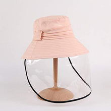 TOYANDONA Cappello a Visiera Integrale Visiera Trasparente Copricapo Protezione per Il Viso Protezione per Il Viso Anti Sputo Anti-Nebbia Visiera Cappello per Cucina Forniture Esterne Rosa