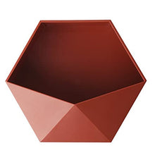 ASFD Scaffale Esagonale a Parete Senza punzonatura Geometrica da Parete Soggiorno Nordico Rosso