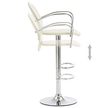 FAMIROSA Sgabelli da Bar con Braccioli 2 pz Crema in Similpelle