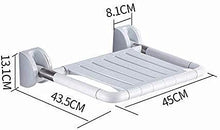 MIEMIE Sedile Pieghevole per Bagno, Sgabello per Doccia, Sgabello a Muro, Sgabello a Muro per Doccia, Sedile Antiscivolo per Uomo Anziano (Colore: Bianco)