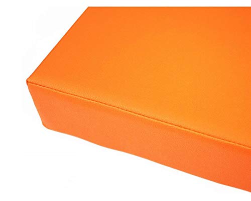 bandezid Cuscino per Panca da Giardino,Antiscivolo,Rimovibile e Lavabile-Arancione 120×35×5cm(47×14×2in)