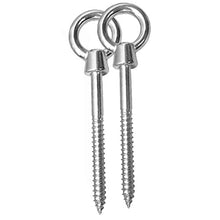 Amaca Ganci Appesi Kit Heavy Duty Oscillazione Piastra Appendini Heavy Duty in Acciaio Inox Eye Con Moschettone Viti Moschettone Per Swing Argento