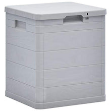 BIGTO - Scatola portaoggetti da giardino, impermeabile, in plastica, per esterni, colore: grigio chiaro, 42,5 x 44 x 50 cm