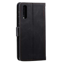 SNOW COLOR Cover Huawei P30 Portafoglio, Flip Custodia Portafoglio in PU,[Funzione Staffa]con Slot per Schede e Chiusura Magnetica per Huawei P30 - Nero