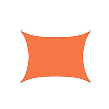 CH-GTJ Tenda A Vela Parasole Rettangolare, Telo da Sole Esterno Vela Ombreggiante in HDPE, Impermeabile Antivento Protezione UV per Giardino Terrazza Campeggio,Arancia,5X7m