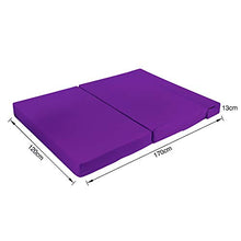 Futon Z - Divano letto matrimoniale, pieghevole, per adulti e bambini, con fodera rimovibile con cerniera, colore: viola