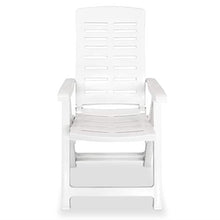 FAMIROSA Sedie Reclinabili da Giardino 2 pz in Plastica Bianca-3895