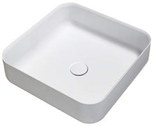 Lavabo/lavandino da appoggio, quadro, PB2120, in colata minerale (pure acrylic) - 40x40x13cm