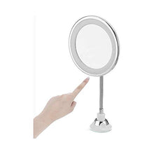 Specchio per Il Trucco Trucco Specchietti di Cortesia Specchio con Luci for Il Trucco, 10X Portatile Registrabile Ingrandimento Specchio Girevole da 360 Gradi