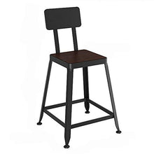 WHOJA Sgabelli da Bar Sedia da Pranzo con Schienale Sedile in Legno massello Mobili da Bar Cornice Metallica Sgabello Alto, Peso del Cuscinetto 200 kg Alto 45/65/75 cm Sgabelli da Bar Sedie Set