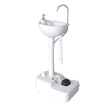 YXZQ Lavello da Campeggio Portatile da Esterno, Supporto per lavabo con portasciugamani e distributore di Sapone, Stazione lavamani Portatile a Pedale con capacità d'Acqua di 17 Litri, con rulli,