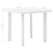 E E-NICES Tavolo da Giardino Bianco 78x75x72 cm in Plastica