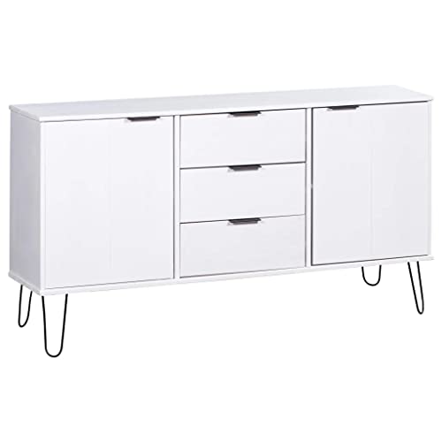 vidaXL Credenza New York Range Bianca in Massello di Pino