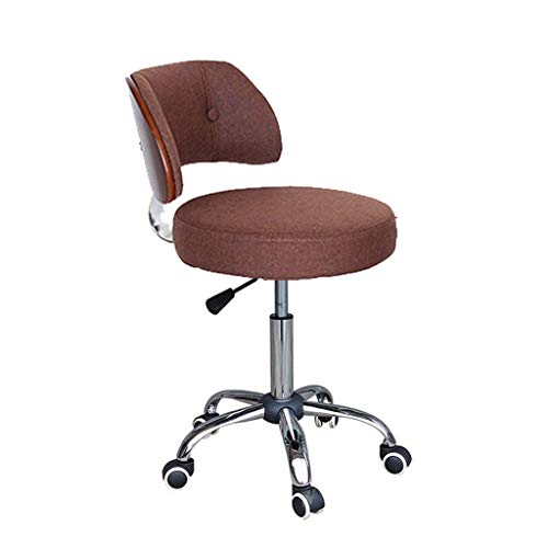 Poltrone Nubao Confortevole Camera Trucco Sgabello Sollevamento Facile da spostare Salone di Bellezza Mobili for Reception Sgabello Girevole in Legno Massiccio Schienale Bar Chair Decorativa (Colori: