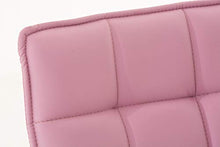 CLP Sgabello Lavoro Peking in Similpelle I Sgabello Ufficio Imbottito I Sgabello Studio, Colore:Rosa