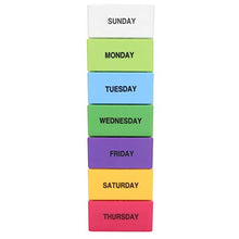 Scatola organizer per medicinali per pillole, dispenser settimanale per pillole per 7 giorni, contenitore per gioielli per medicinali settimanale di grande capacit¨¤ per pillole, caramelle, gomme da m