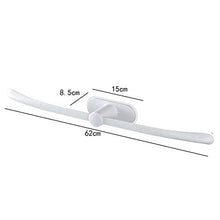 JSF Porta Asciugamani Adesivo, Porta Salviette Parete a Due Bracci 62cm, Appendi Asciugamani Bagno, Anello Portaasciugamani Senza Fori, Barra Cucina Muro Supporto Asciugamano Doccia, Bianco - Plastica
