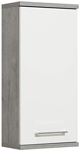 Pelipal 370 Fresh Line Grey - Armadietto da Parete in Legno, Effetto Cemento, 20 x 35 x 75 cm