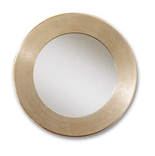 MO.WA Specchio parete cm. 60, specchiera rotonda foglia argento champagne. Made in Italy