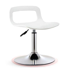 FACC Sgabello da Bar Bianco, Sgabelli da Bar Regolabili, Sgabello Alto Plastica, con Poggiapiedi, Portante Stabile, semplicità Moderna, per Kitchen Island Pub Bar