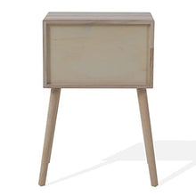 Rebecca Mobili Comodino 2 Cassetti Stile Scandinavo Legno Marrone Chiaro Grigio Arredamento Camera Salotto - 69 x 45 x 30 (H x L x P) - Art. RE6118
