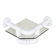 AOIWE Bagno Maniglie Grab Bar Bagno d'angolo mensola di Vetro Triangolo Parete Doccia Mensola d'angolo Doccia Caddy Vetro temperato, SUS 304 in Acciaio Inox for Montaggio a Parete