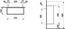 Laufen Base lavabo Running Sonar, 2 Ante, Adatta a lavabo 810342, colorazione: Rame - H4054830340411