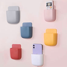 Set di 3 supporti per telecomando per la ricarica del telefono e per il montaggio a parete, organizer universale per letto da pugno per telecomando telefonico (giallo)