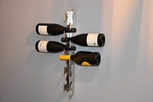 SchMIDINNOVATION, scaffale per vino, da parete, in alluminio, metallo, per bottiglie, vino, champagne, senza plastica, 61,3 cm x 4,6 cm x 7,8 cm, per fino a 10 bottiglie