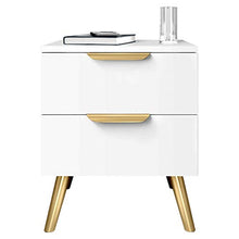 Comodino di Leggero Nordico, Semplice e Moderno, Camera da Letto, Mini, Contenitore, Due cassetti, portante 30 kg-48x40 cm FANJIANI