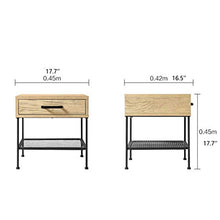 FEANG Tavolo da Comodino in Legno Tavolo da Comodino da Tavolo Comodino con cassetti e ripiano di stoccaggio, mobili Multiuso per Camera da Letto