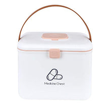 01 Scatola della Medicina, Scatola di Irst-Aid, Materiale Portatile Sicuro per Le Medicine quotidiane domestiche(White Powder)