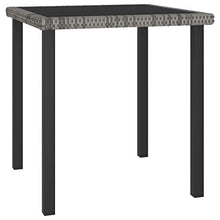 FAMIROSA Tavolo da Pranzo da Giardino Grigio 70x70x73 cm in Polyrattan