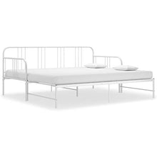 SKM Telaio Divano Letto Estraibile Bianco in Metallo 90x200 cm