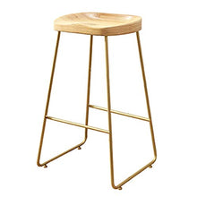 GYPPG Sgabelli Bar Alti - Sgabelli Bar in Legno Senza Schienale Altezza Cucina Domestica 17,7"/ 25,6" / 29,5"Sgabello Industriale con poggiapiedi in Ferro Metallico