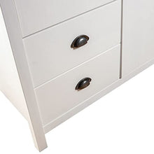 vidaXL Armadio a 2 Ante Hill Range Bianco 99x45x137cm in Legno di Pino
