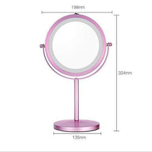 AJH Specchio ingranditore Specchio per Trucco luci, Specchio per Trucco Illuminato ingrandimento 3X, Specchio cosmetico con luci, Doppia Rotazione 360 Lucida finitu