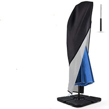 TEEHON Coperture per Ombrelloni Impermeabile 420D Tessuto Oxford & UV50 + Cantilever Patio Ombrellone a Banana con Cerniera Protezione per ombrellone da Giardino Grande con Coulisse & Custodia - Nero