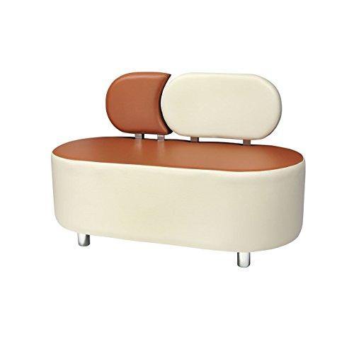 Europrimo Divano divanetto 2 posti Moderno in Ecopelle per Soggiorno Salotto Ufficio Beige - Arredi Casa