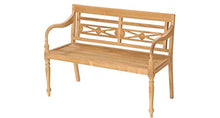 Teako Design Panca da Giardino Aoste, in Legno Massiccio di Teak, Larghezza 120 cm