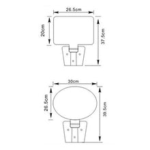 Sgabello da doccia, sgabello pieghevole da bagno, in lega di alluminio, traspirante, di sicurezza, semplice Blackshower (dimensioni: 30 x 26,5; colore: rotondo-30 x 26,5)