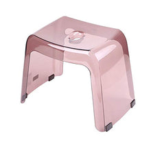 JJJJD Sgabello da Bagno Sgabello da Doccia Sgabello Piccolo Trasparente Slip Fashion Sgabello da Toilette in plastica per Bambini (Colore : Marrone)