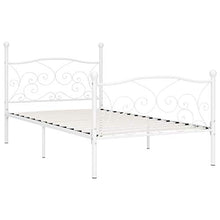 BIGTO - Struttura letto in metallo, per camera da letto, stile bianco, 90 x 200 cm