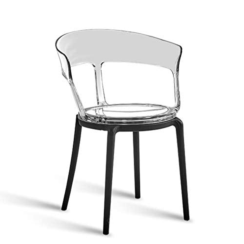 Sedie in plastica acrilica Sedie da pranzo trasparente con bracciolo con schienale seduta trasparente per sala da pranzo, soggiorno, ufficio, ristorante e giardino, detenzione di matrimoni,B