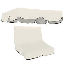 dDanke - Set di copertura per amaca da giardino, 134 x 115 x 33 cm, con cuscino per schienale da 104 x 47 x 47 cm, per sedia a dondolo a 2 posti, colore: beige